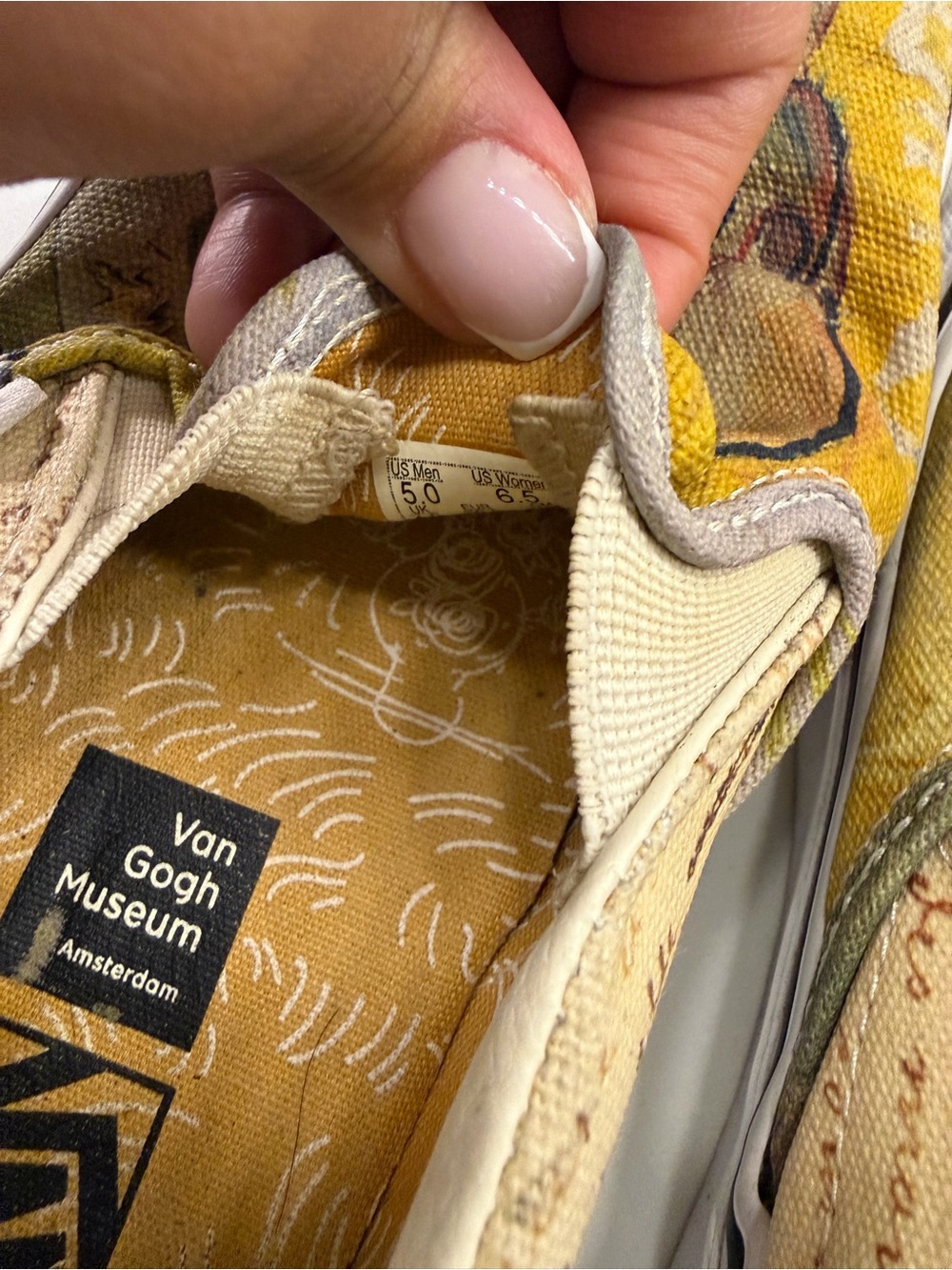 Vans Yellow Van Gogh Museum Slip-On Sneakers - Picture 2 of 3